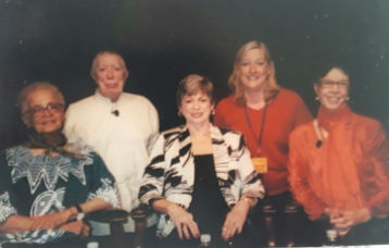 Kathy Grant, Lolita San Miguel, Mary Bowen (seated) with Ron Fletcher and Cathy Strack (kneeling) at Pilates Style Conference August, 2007